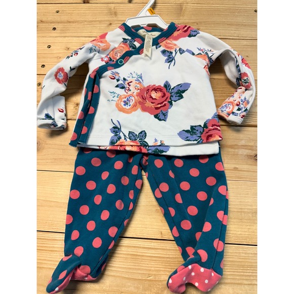 Matilda Jane Other - Matilda Jane Girls Floral Wrap Top Footed Outfit Set 0-3 Months